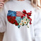 4th Of July Flower Coquette Patriotic Design Red White Blue Aesthetic Independence Day TShirt Grap 4
