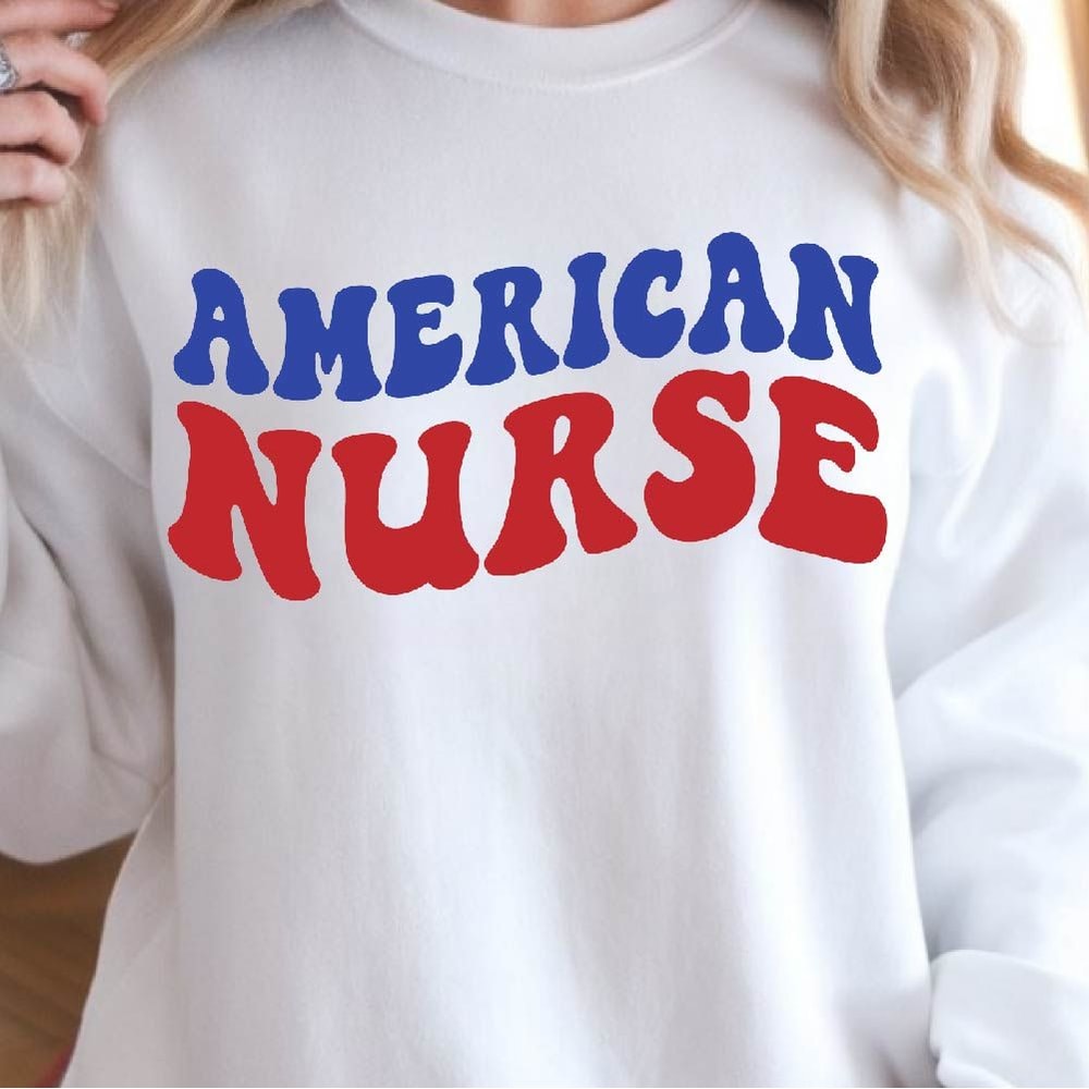 American Nurse 4th Of July Patriotic Graphic Tshirt 0