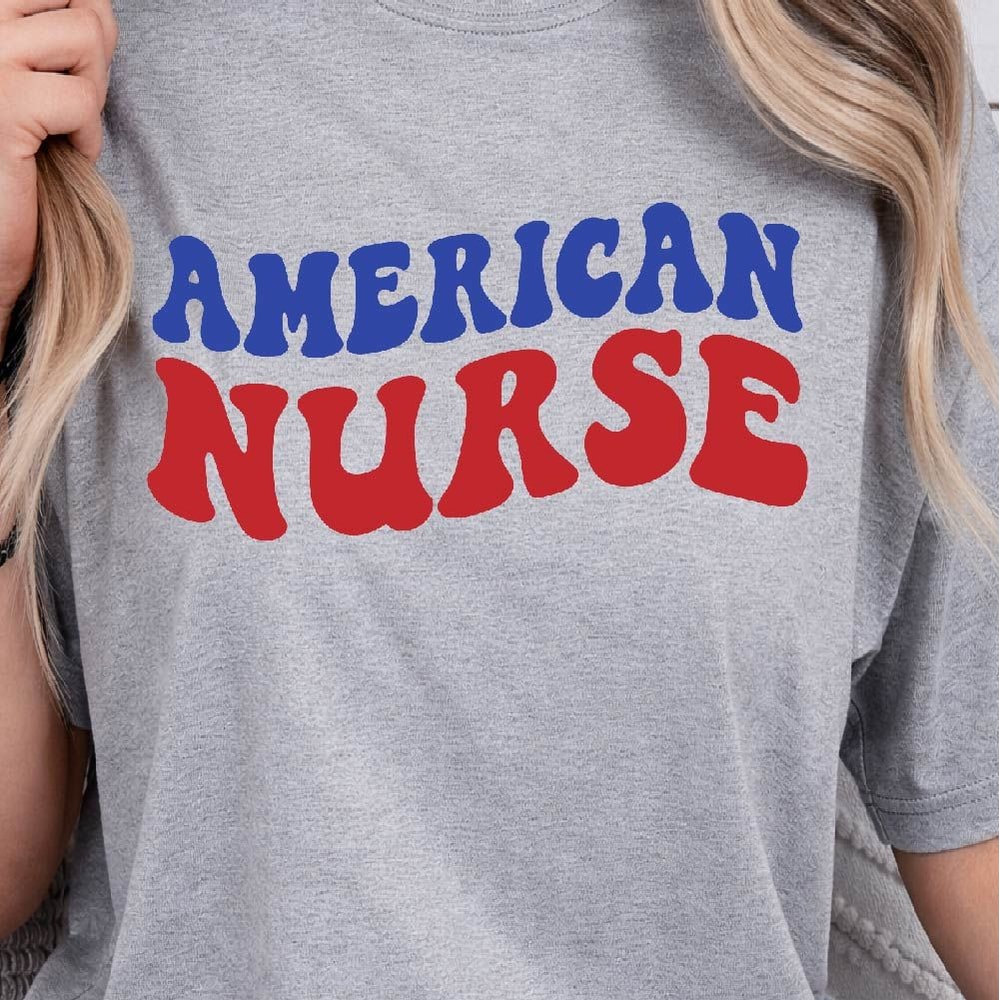 American Nurse 4th Of July Patriotic Graphic Tshirt 2