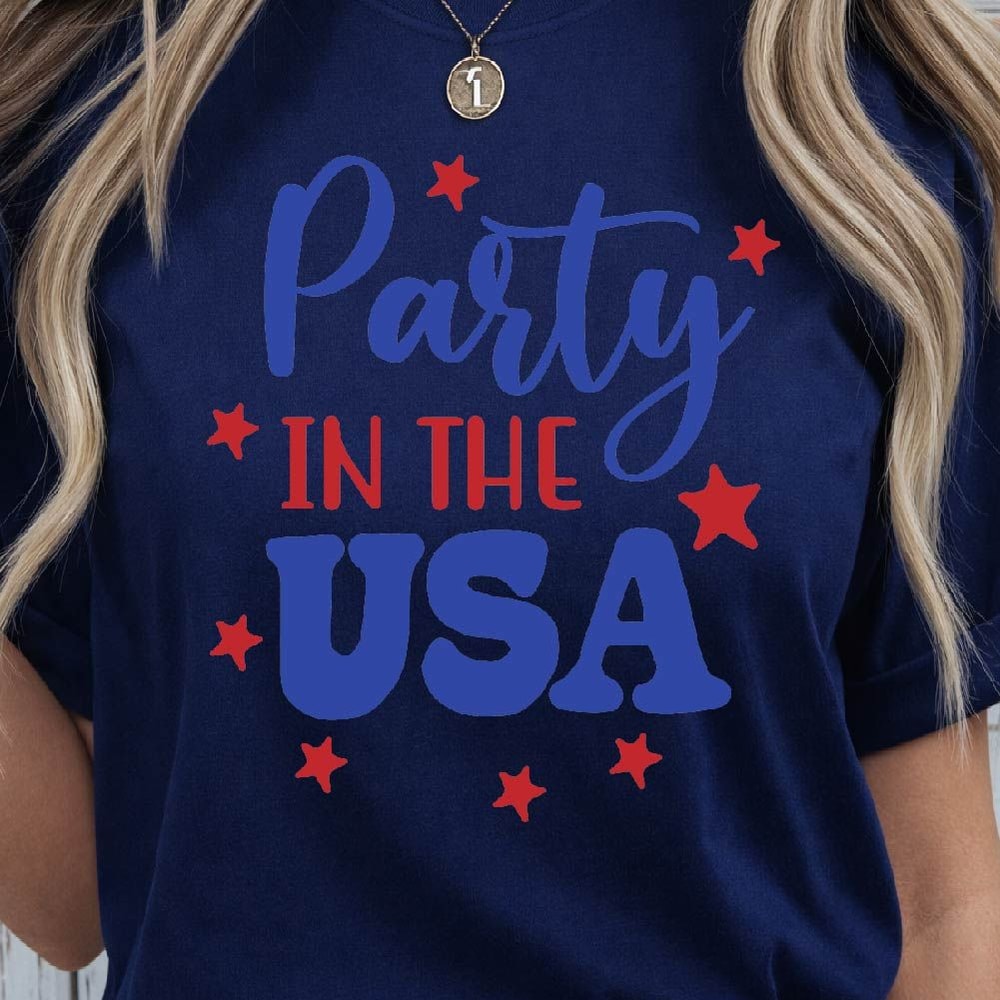 Party In The USA 4th Of July Patriotic Graphic Tee 1