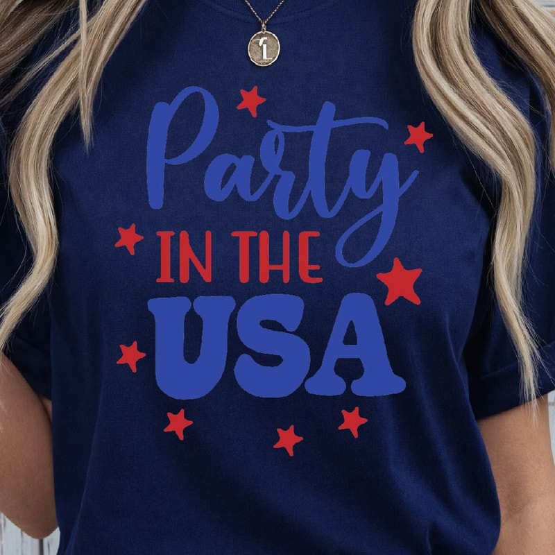 Party In The USA 4th Of July Patriotic Graphic Tee 1