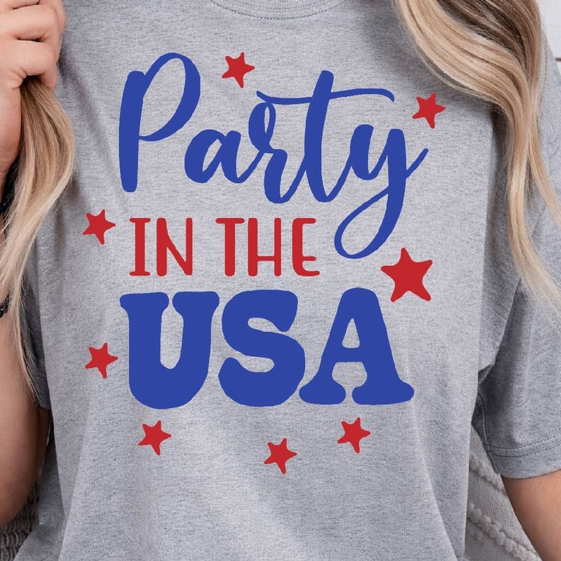 Party In The USA 4th Of July Patriotic Graphic Tee 0