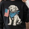 4th Of July Patriotic Puppy TShirt Design Red White Blue Independence Day Dog Graphic Tee 0