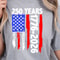 250 Years Faith Freedom Patriotic USA Anniversary TShirt Design Red White Blue Independence Day Gr 1