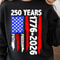 250 Years Faith Freedom Patriotic USA Anniversary TShirt Design Red White Blue Independence Day Gr 2