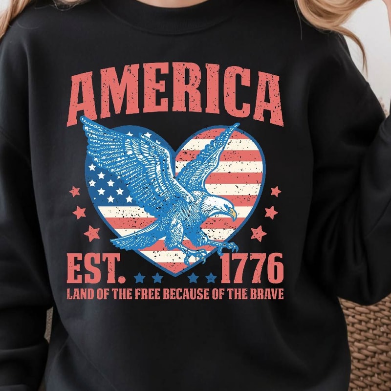 Vintage Patriotic 4th Of July Graphic Tee 0