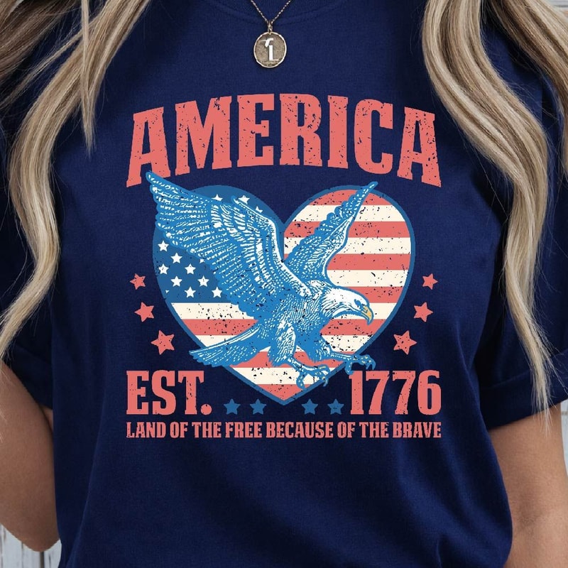 Vintage Patriotic 4th Of July Graphic Tee 4