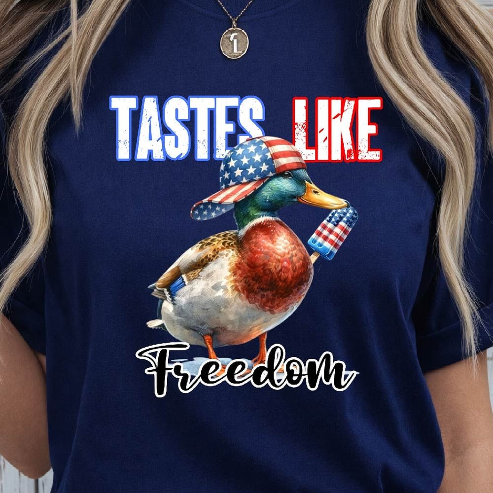 Taste Like Freedom Mallard Duck 4th Of July Graphic Tee 1