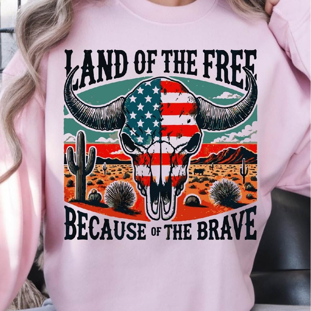 Land Of The Free 4th Of July Patriotic Graphic Tee 0