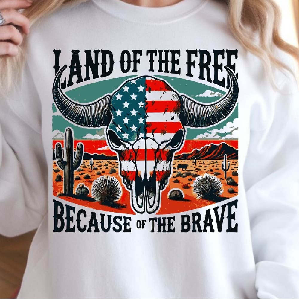 Land Of The Free 4th Of July Patriotic Graphic Tee 2