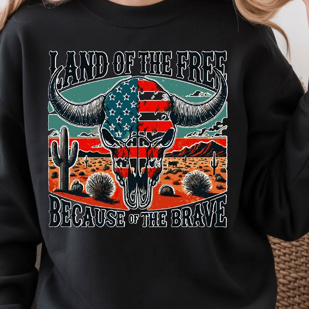 Land Of The Free 4th Of July Patriotic Graphic Tee 4