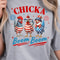 4th Of July USA Patriotic Chicken Graphic Tee 0