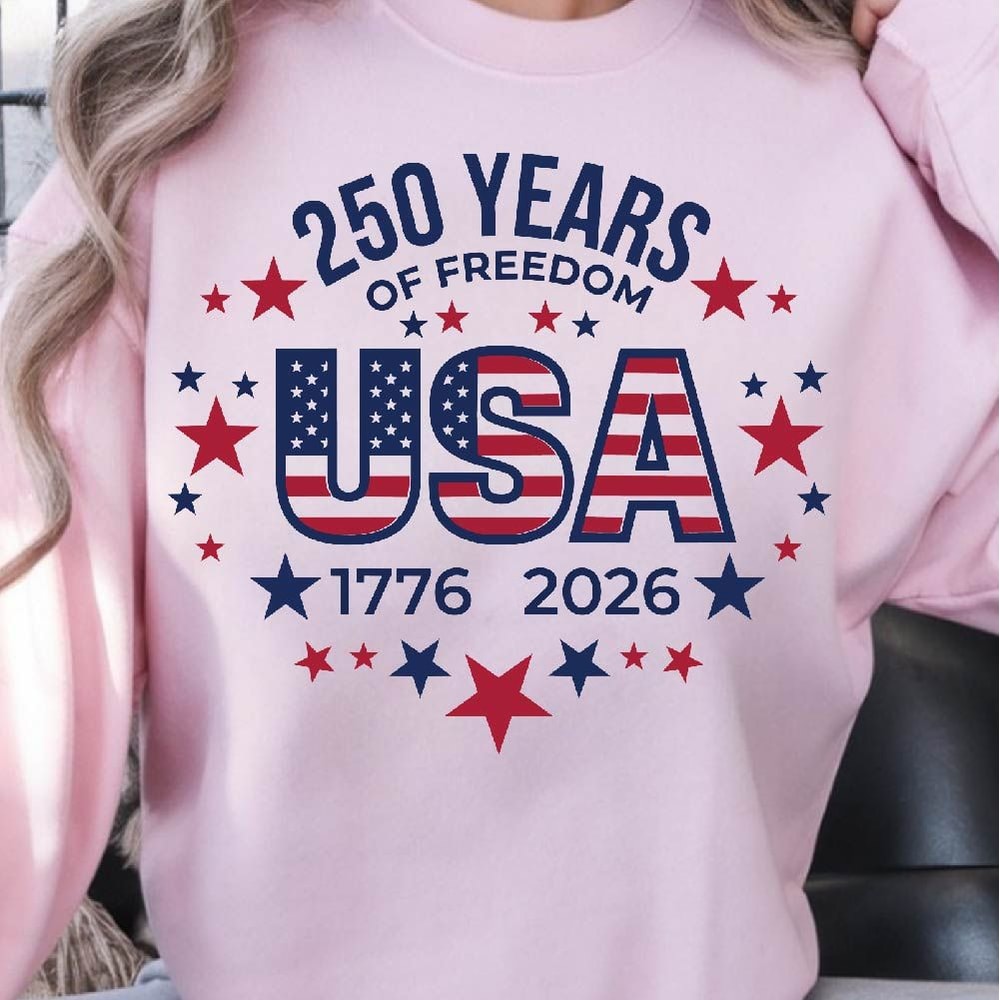 250 Years Of Freedom 4th Of July Patriotic Graphic Tee 1