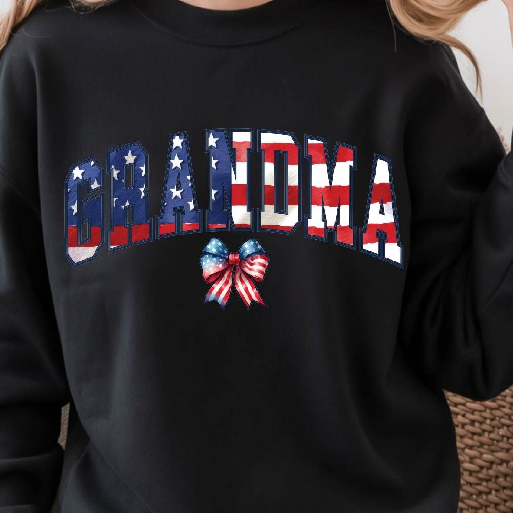 4th Of July Grandma Retro Coquette Patriotic Graphic Tee 1