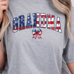 4th of july grandma retro coquette patriotic graphic tee