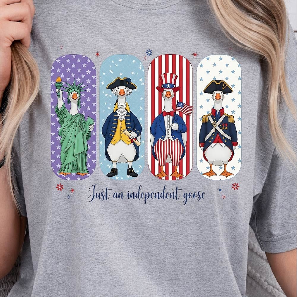 Patriotic Goose 4th Of July Graphic Tee 2