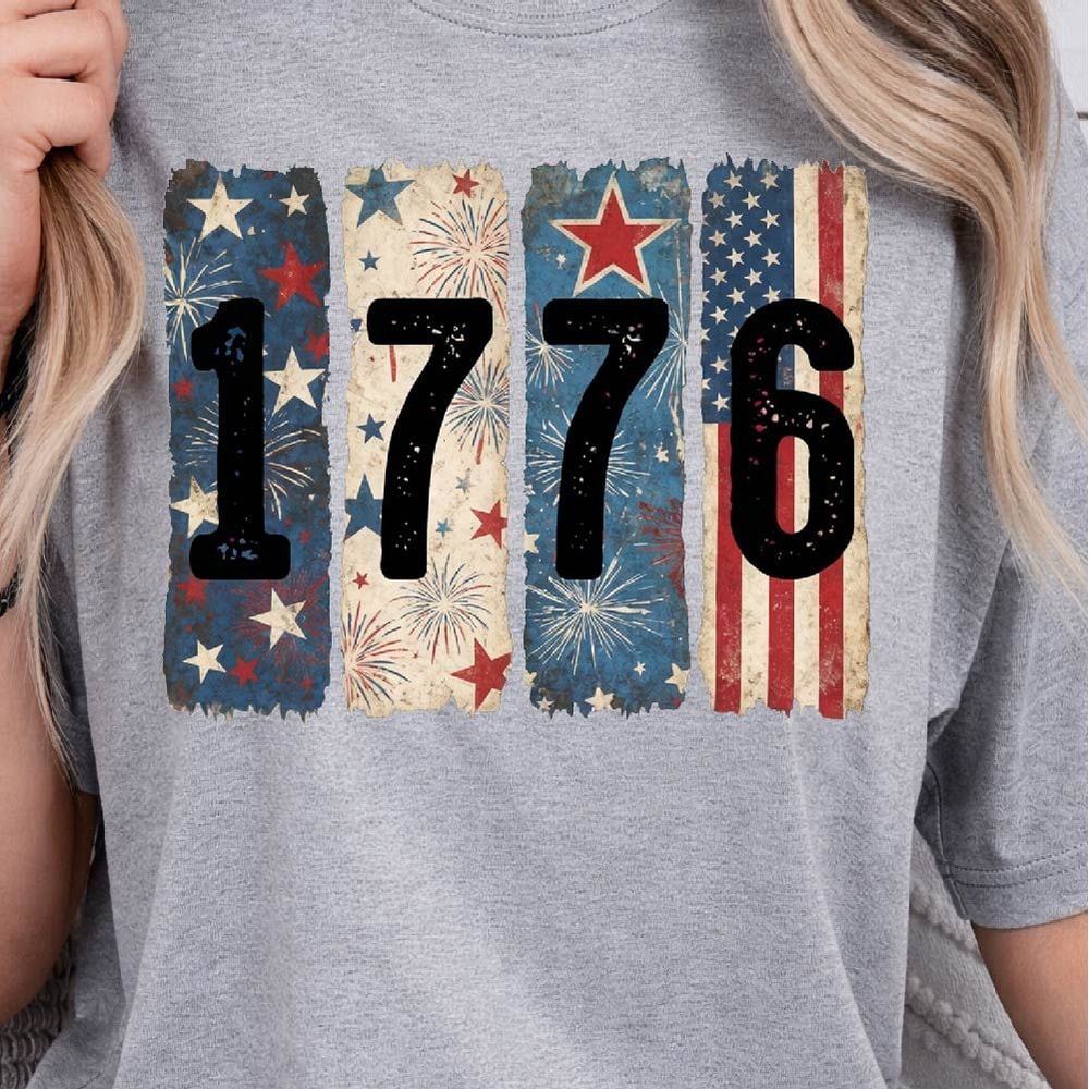 1776 Brushstroke PNG 4th Of July Patriotic Design 1