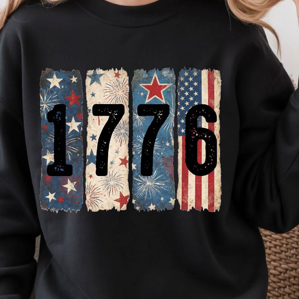 1776 Brushstroke PNG 4th Of July Patriotic Design 2