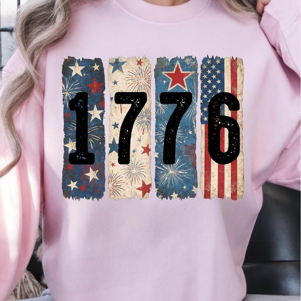 1776 Brushstroke PNG 4th Of July Patriotic Design 3
