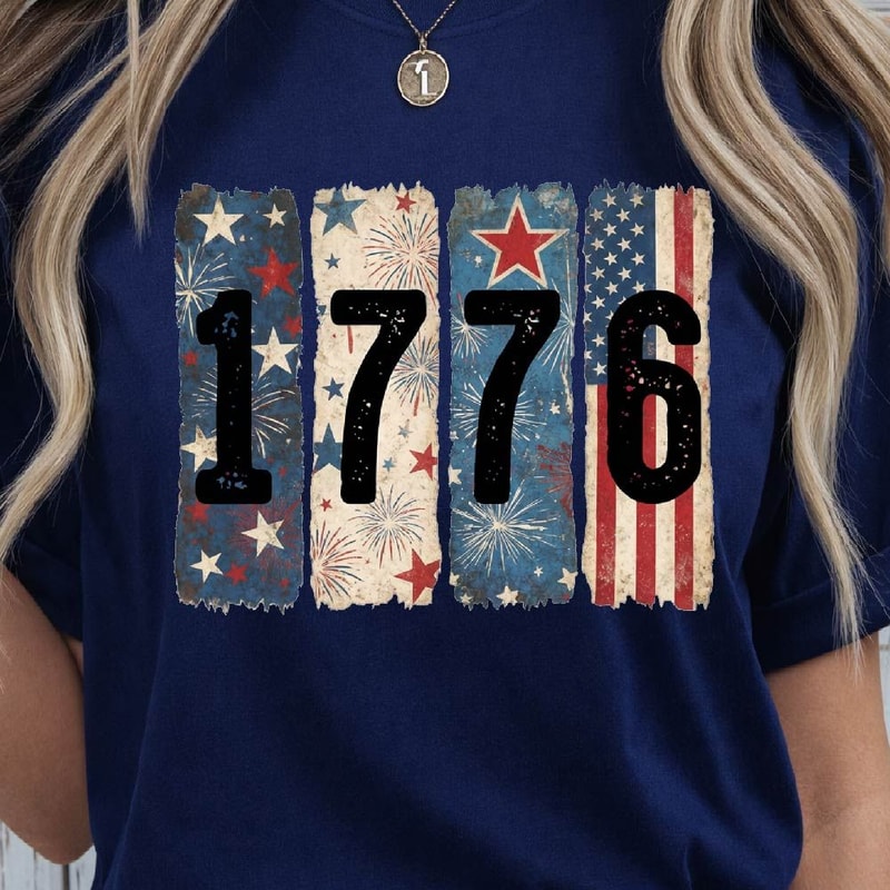 1776 Brushstroke PNG 4th Of July Patriotic Design 4