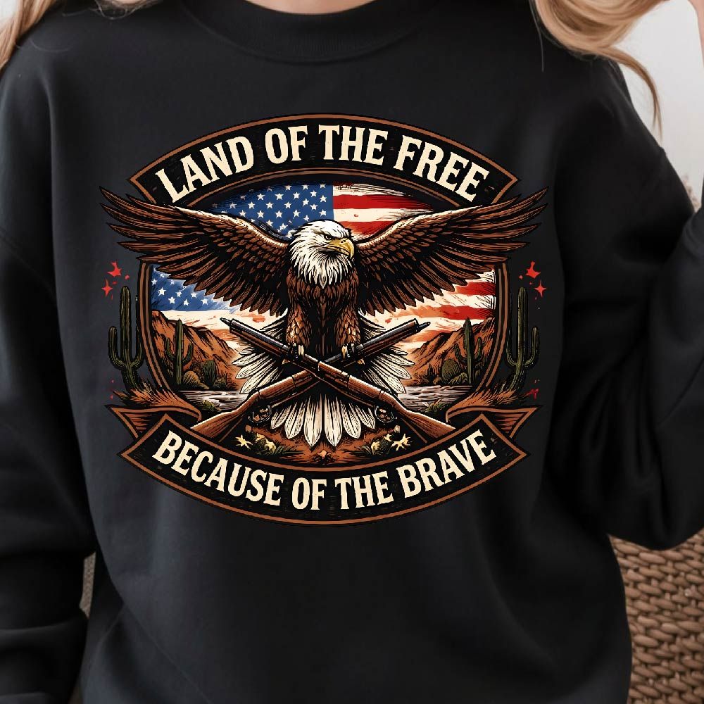 USA 4th Of July Eagle Land Patriotic Graphic Tee 3