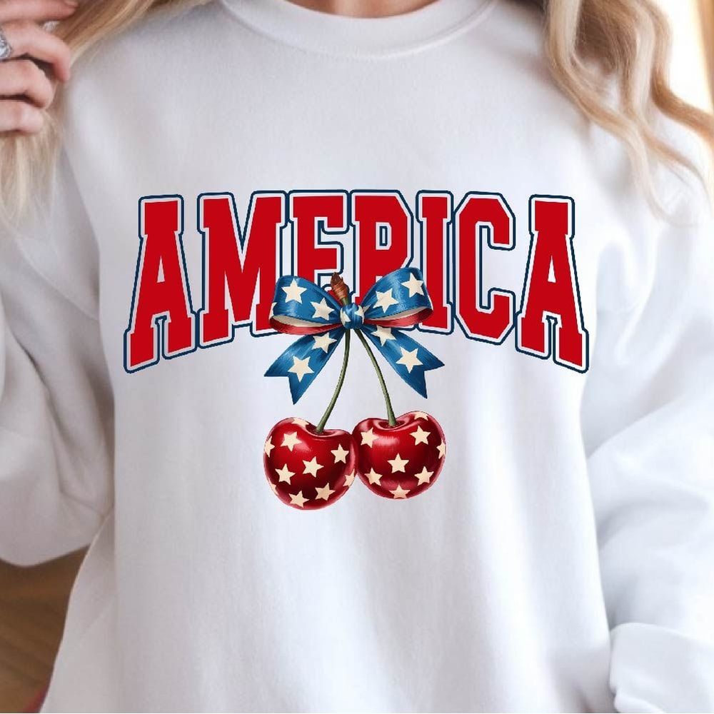 4th Of July America Cherry Coquette Graphic Tee 1