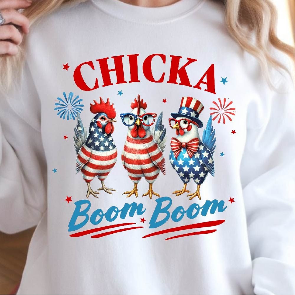Patriotic Chicken USA Merica 4th Of July Graphic Tee 2
