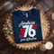 1776 America Land Of The Free Patriotic Retro Graphic Tee 0