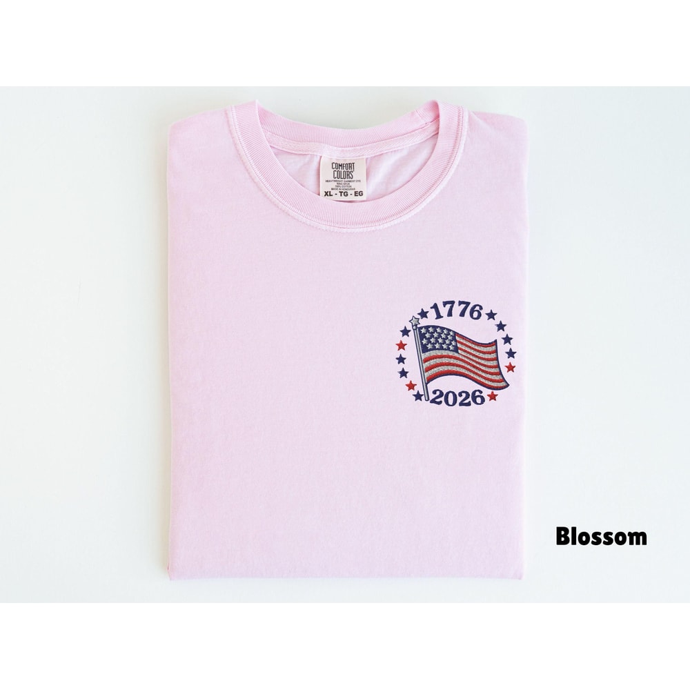 Embroidered America USA 250 Years Patriotic 4th Of July Shirt 1