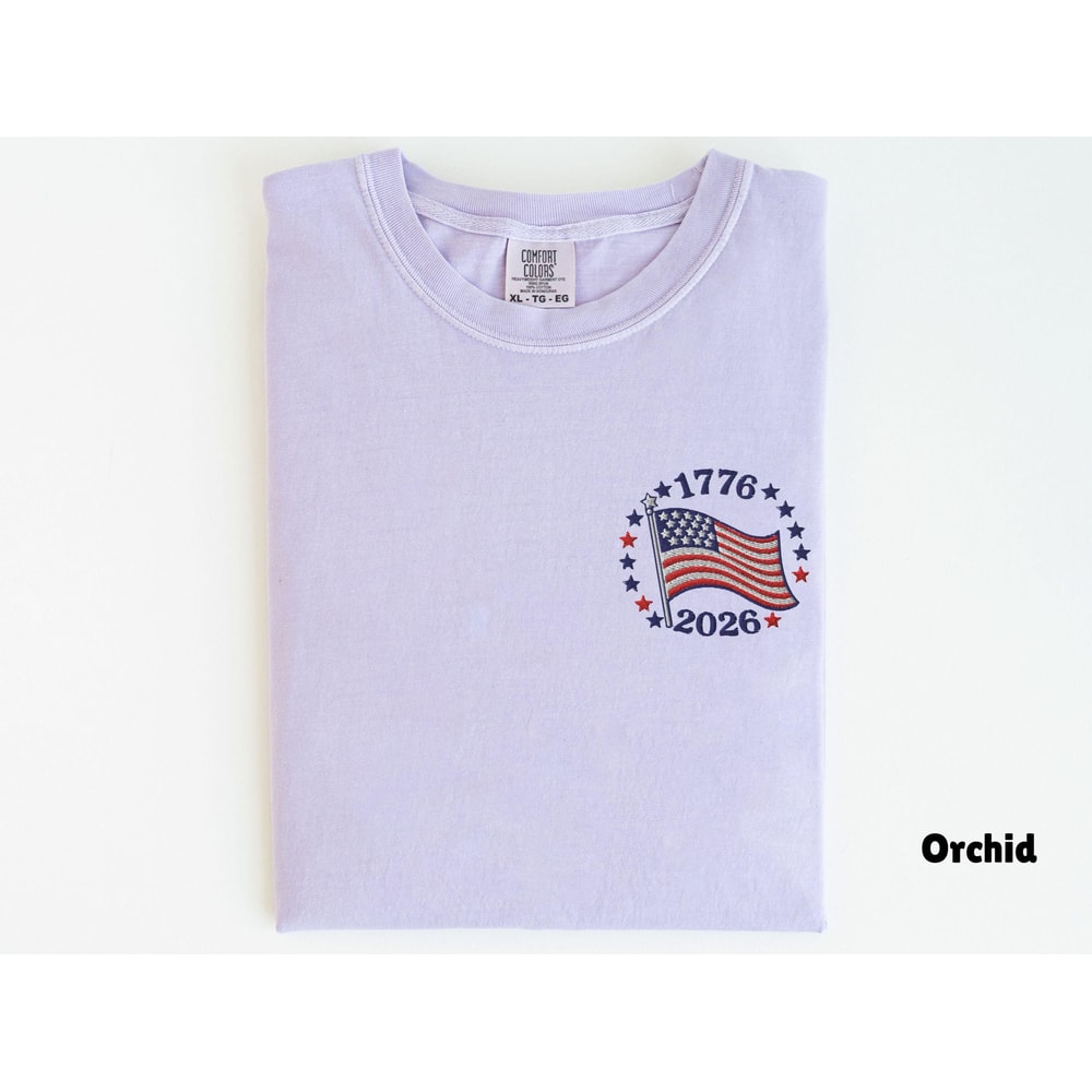 Embroidered America USA 250 Years Patriotic 4th Of July Shirt 2