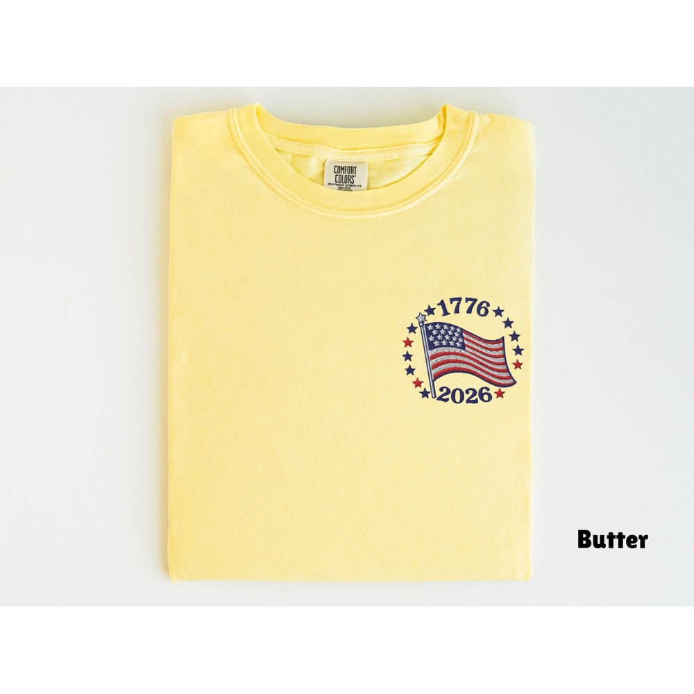 Embroidered America USA 250 Years Patriotic 4th Of July Shirt 5