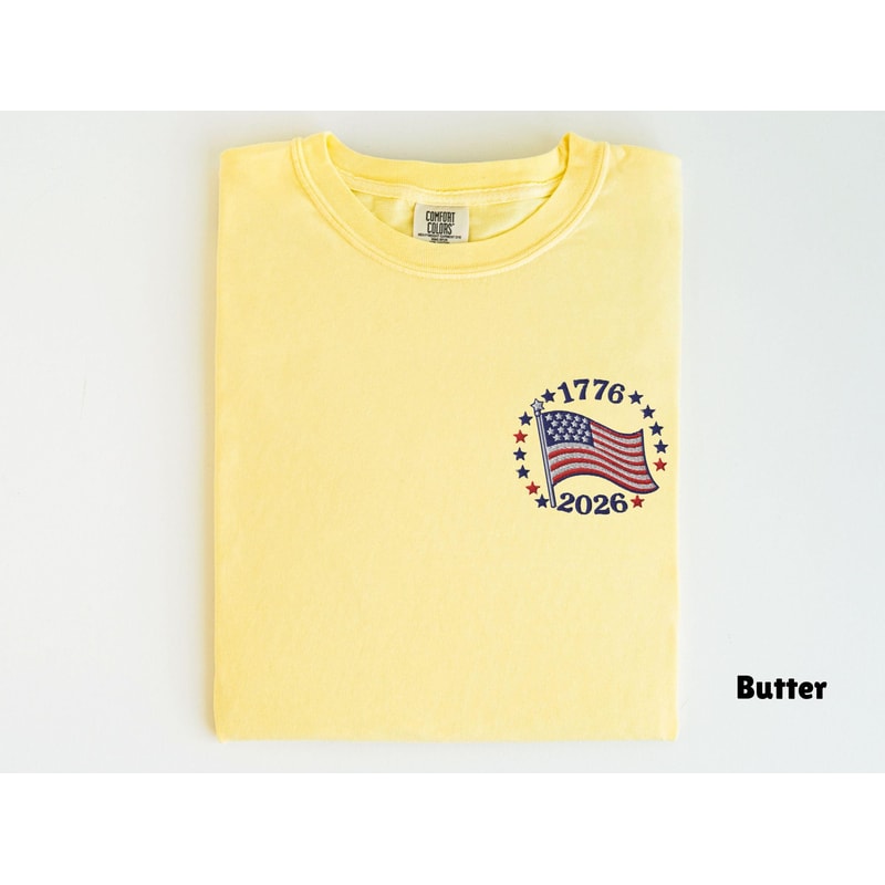 Embroidered America USA 250 Years Patriotic 4th Of July Shirt 5