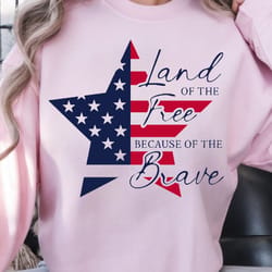 land of the free patriotic 4th of july independence day shirt