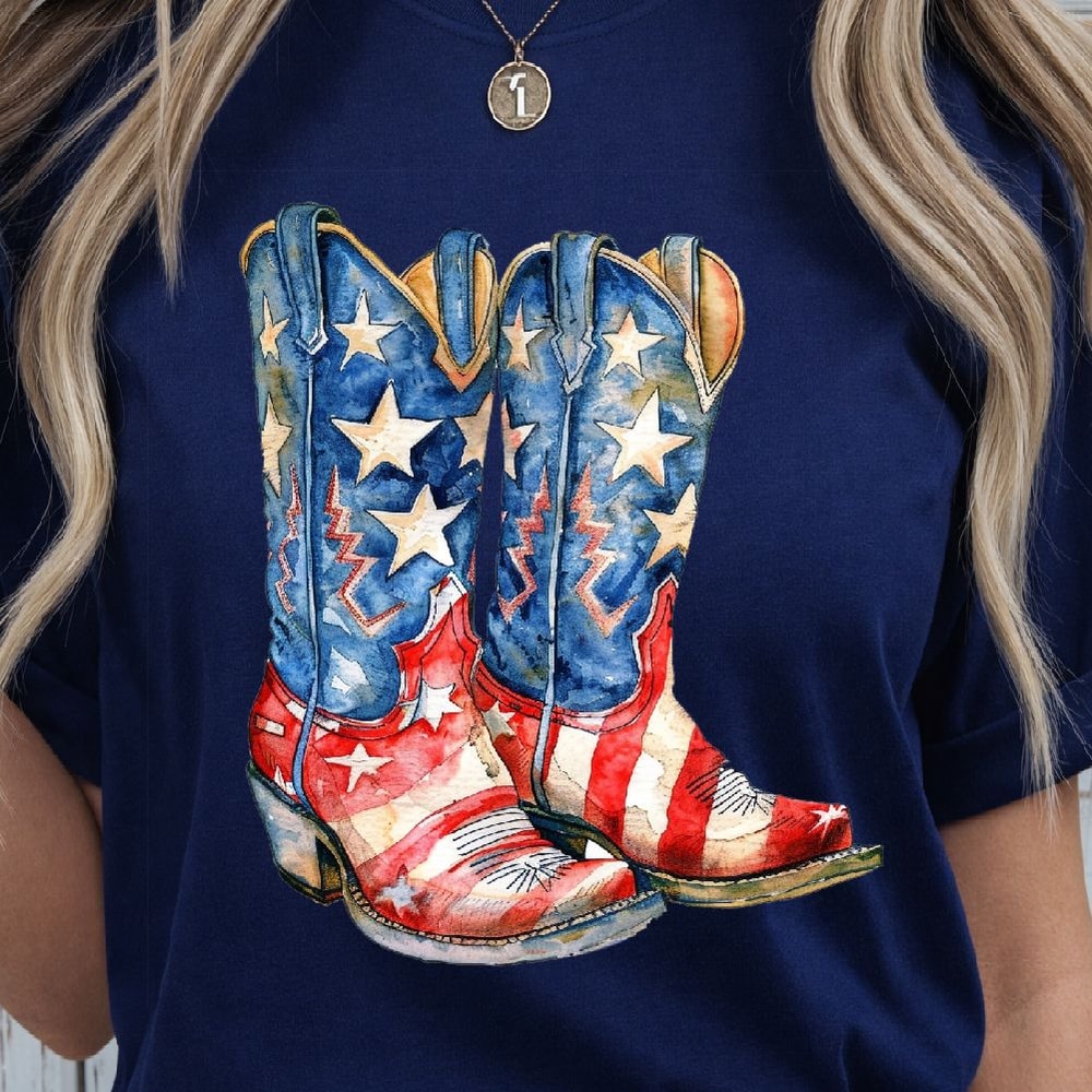 Patriotic 4th Of July Cowboy Western Independence Day Shirt 3