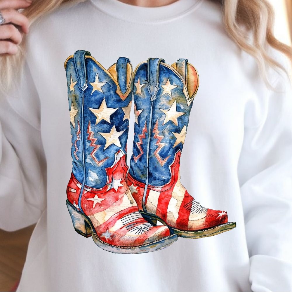 Patriotic 4th Of July Cowboy Western Independence Day Shirt 4