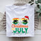 Christmas In July Palm Tree Sunglasses Summer Holiday Graphic Tee 2