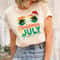 Christmas In July Palm Tree Sunglasses Summer Holiday Graphic Tee 3