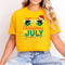 Christmas In July Palm Tree Sunglasses Summer Holiday Graphic Tee 4