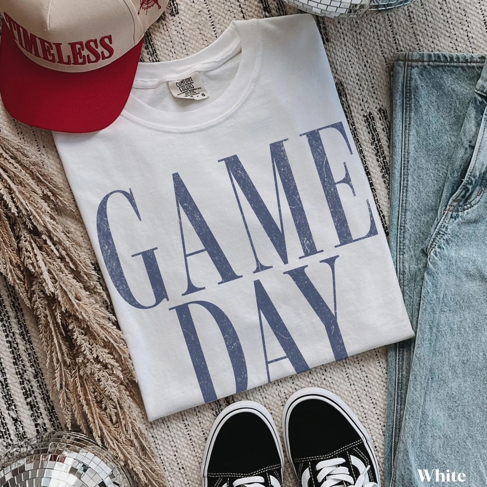 Game Day Shirt Football Mom Shirt Baseball Mom Shirt Fall Sports Graphic Tee Womens Oversized C