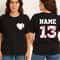 Personalized Baseball Heart Shirt With Custom Name And Number Baseball Mom Game Day Tee 0