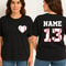 Personalized Baseball Heart Shirt With Custom Name And Number Baseball Mom Game Day Tee 0