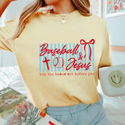 baseball and jesus shirt, christian baseball mom tee, faith based game day shirt for women