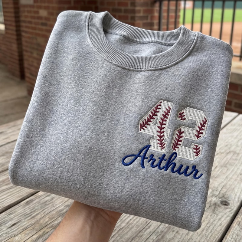 Personalized Baseball Pocket Embroidered Shirt Custom Name Number Baseball Tee Baseball Mom Game Da