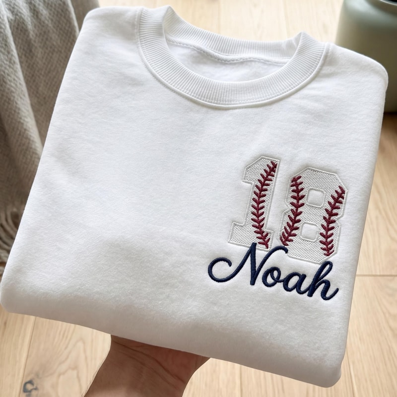 Personalized Baseball Pocket Embroidered Shirt Custom Name Number Baseball Tee Baseball Mom Game Da