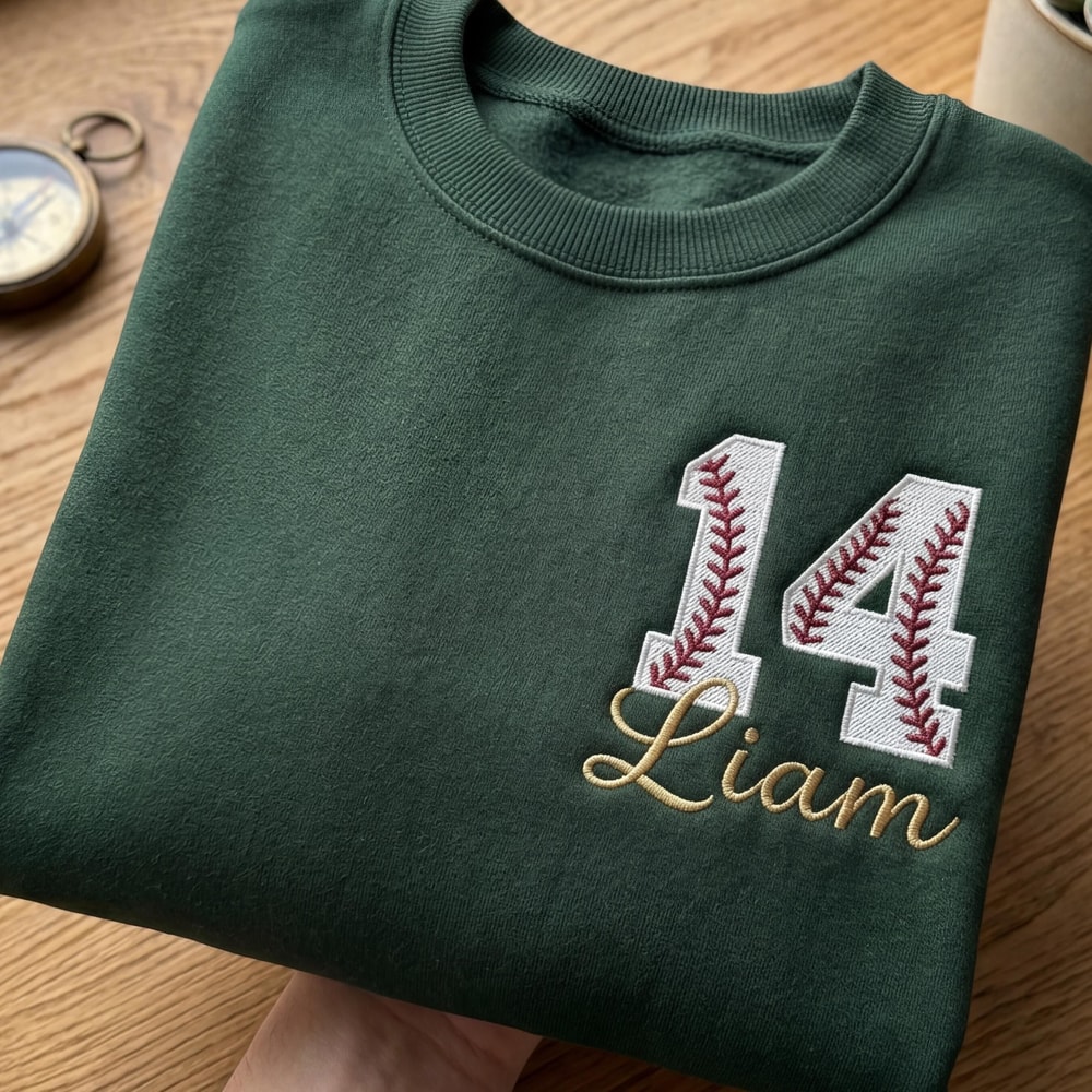 Personalized Baseball Pocket Embroidered Shirt Custom Name Number Baseball Tee Baseball Mom Game Da