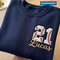 Personalized Baseball Pocket Embroidered Shirt Custom Name Number Baseball Tee Baseball Mom Game Da