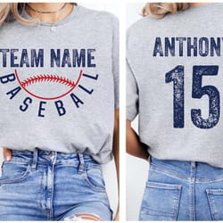 custom baseball shirt, personalized baseball mom game day tee, custom team sports gift shirt