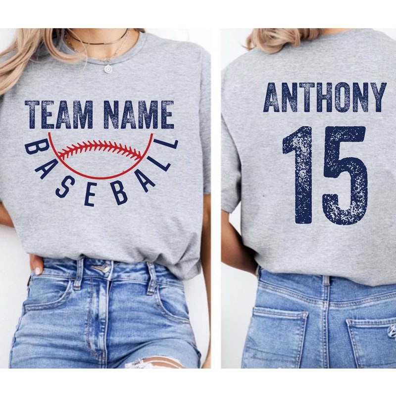 Custom Baseball Shirt Personalized Baseball Mom Game Day Tee Custom Team Sports Gift Shirt 2