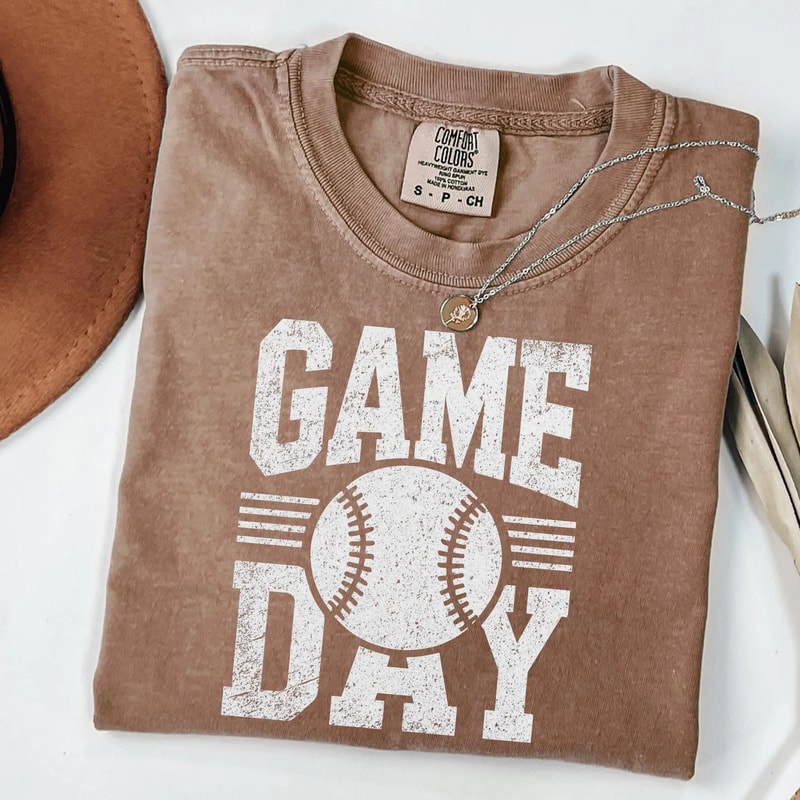 Baseball Game Day Shirt Cute Baseball Mom Tee Spring Baseball Season Fan Shirt 3