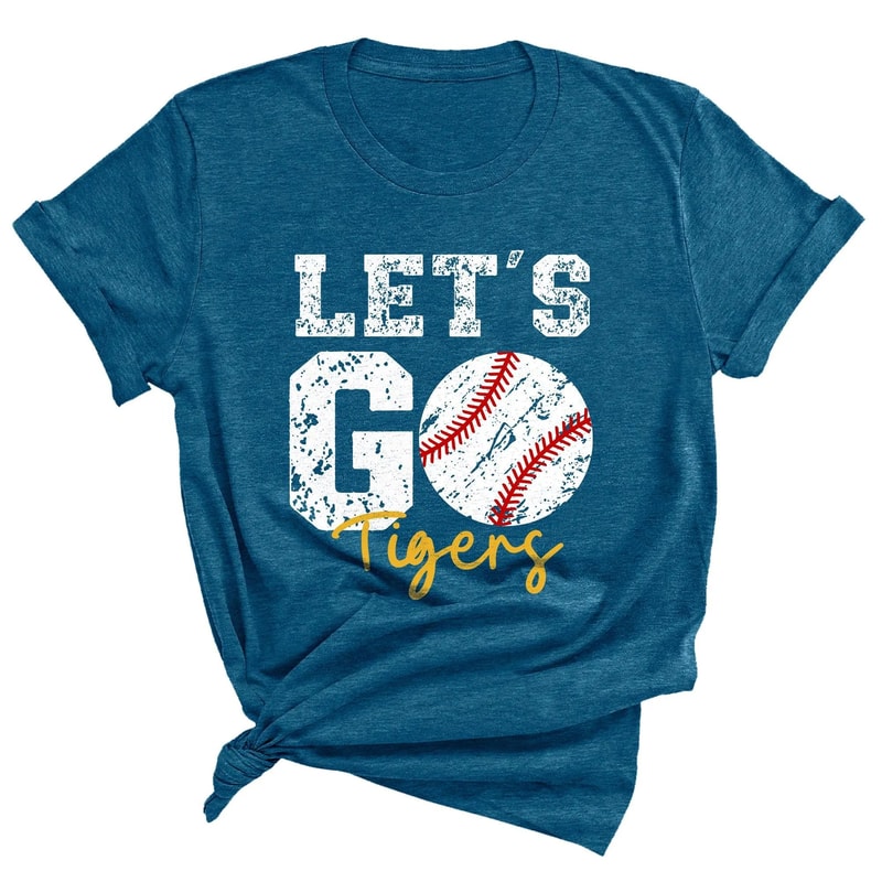 Custom Lets Go Baseball Team Shirt Personalized Game Day Fan Tee Custom Sports Supporter TShirt 2